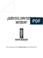Heidegger El Zaratustra de Nietzsche