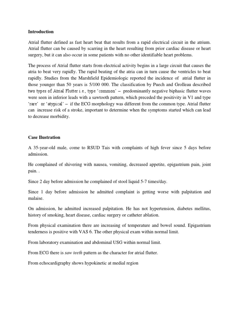 Atrial Flutter | PDF | Atrium (Heart) | Heart