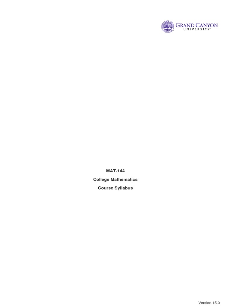 Mat 144 Syllabus Pdf Interest Algebra