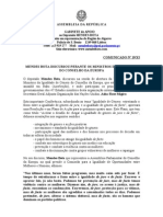 Mb - Comunicado 19-XI - Mendes Bota Discursou Perante Os Ministros Da Igualdade Do Conselho Da Europa