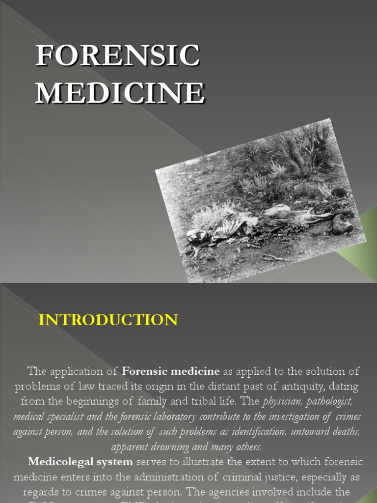 Forensic Medicine | PDF | Pathology | Forensic Science