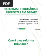 Reformas Tributárias Propostas em debate