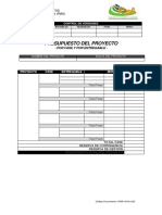 FGPR-ICYA-020 Ver B Presupuesto Del Proyecto Por Fase y Por Entregable