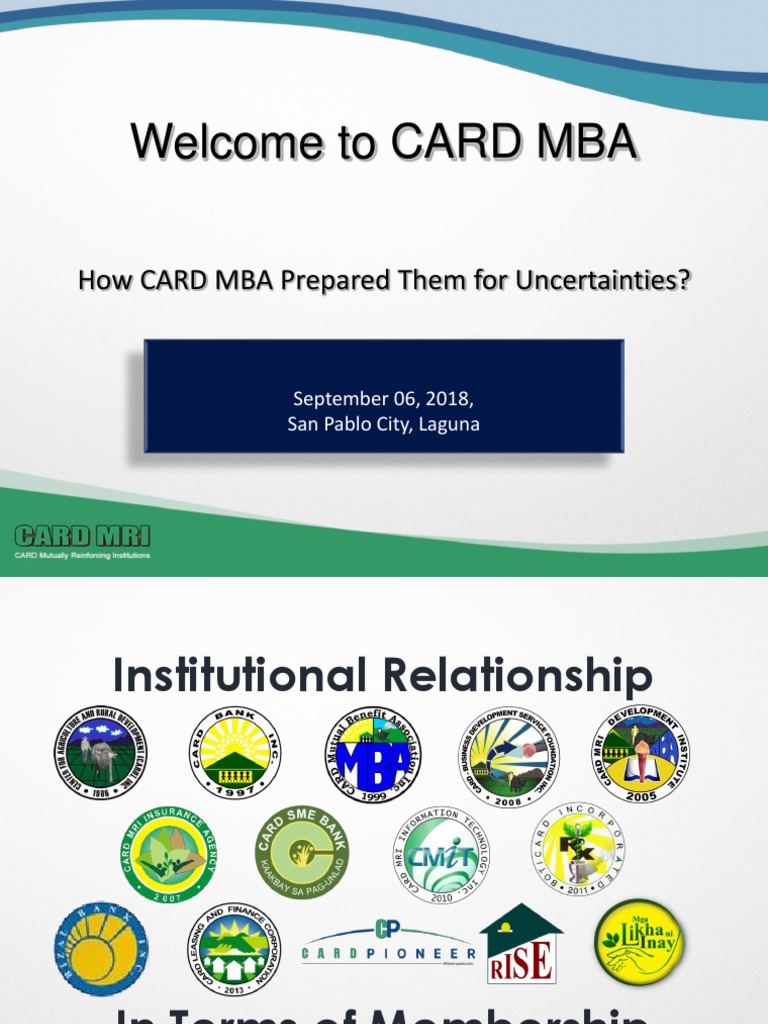 CARD MBA: Microinsurance Benefits Guide | PDF | Luzon | Life Insurance