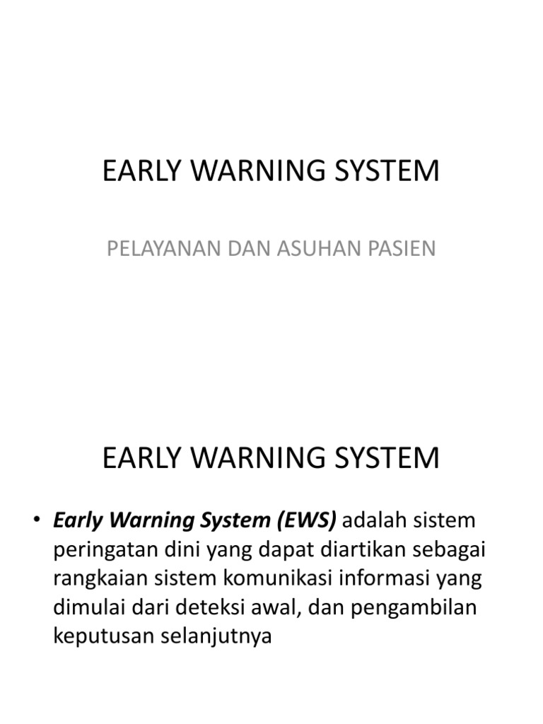 Early Warning System PDF