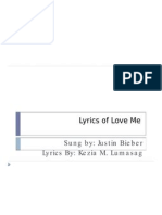 Lyrics of Love Me