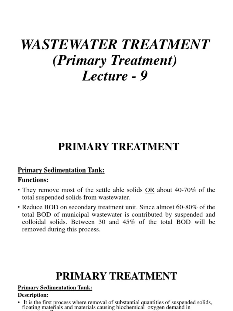 Wastewater Treatment Basics | PDF | Sewage Treatment | Hydraulic ...