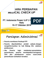 Persiapan Medical Check Up PT Indonesia Power UJP 2 Pelabuhan Ratu - Prodia 15-17 Oktober 2019