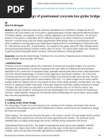 Analysis and Design of Prestressed Concrete Box Girder Bridge