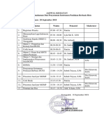 Jadwal Kegiatan Hots