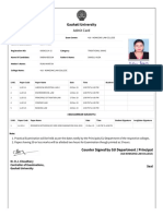 Exam Admit Card