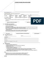 Vehicle Sticker Application Form 2020