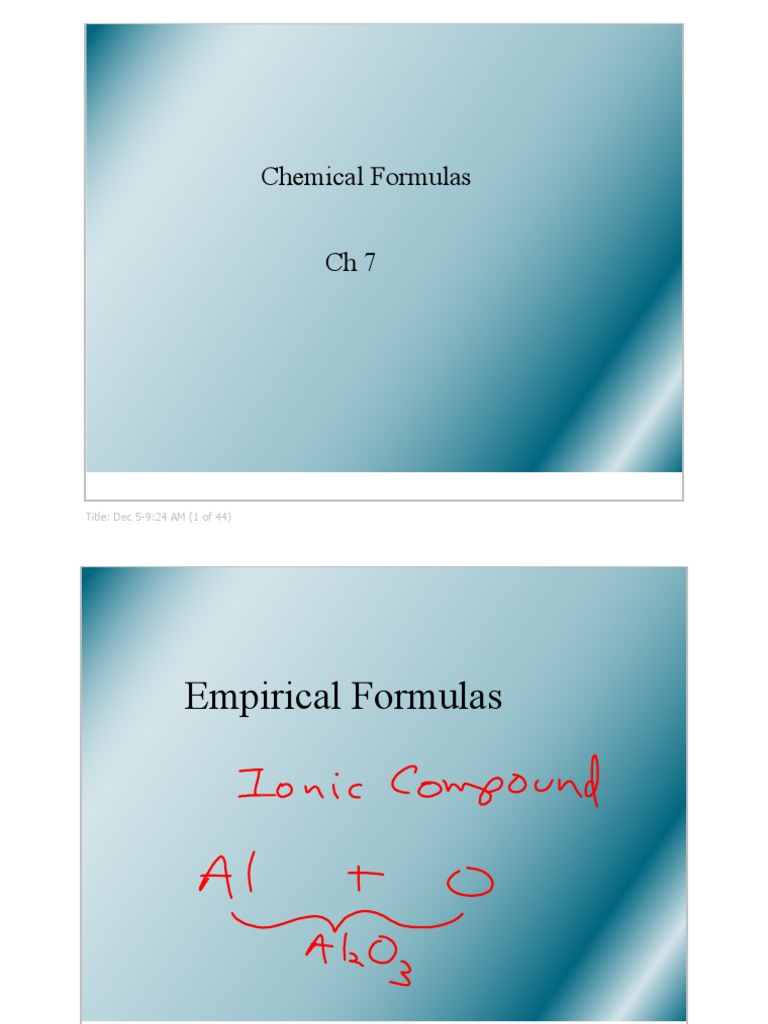 Chemical Formulas and Composition Guide | PDF | Ion | Chemical Compounds