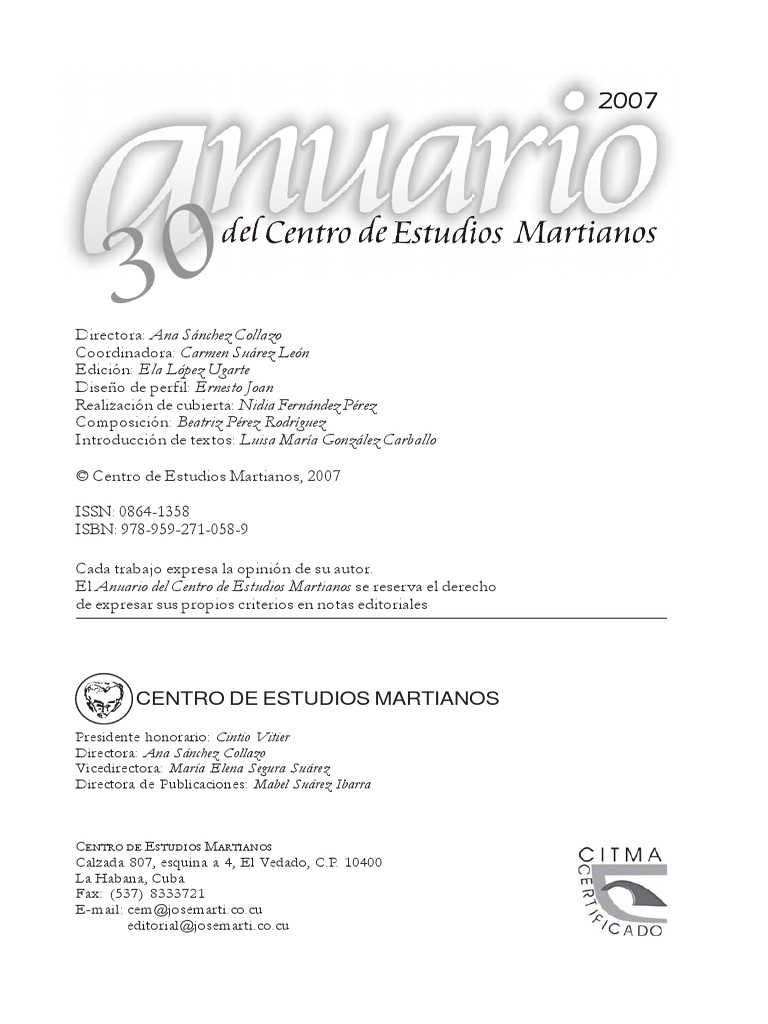 Anuario 30 PDF Publicación Cuba
