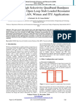 Design of a High Selectivity Quadband Bandpass Filter Based on Open Loop Stub Loaded Resonator for UMTS, WLAN, Wimax and ITU Applications