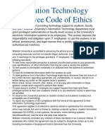 Information Technology Employee Code of Ethics