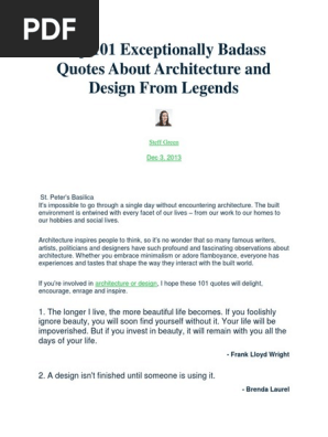 Architectural design philosophy list document file