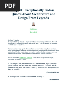 Architectural Design Philosophy List Document File
