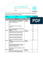 production schedule