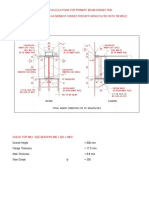 Design Calculations For Primary Beam Connections As Moment Connection