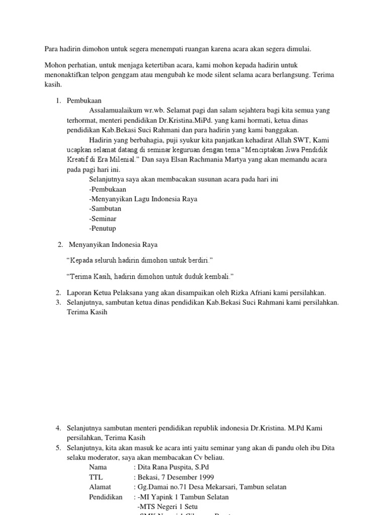 Susunan Acara Mc Pdf