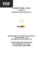 Hardware Lab-I: (CS-217) Instruction Manual