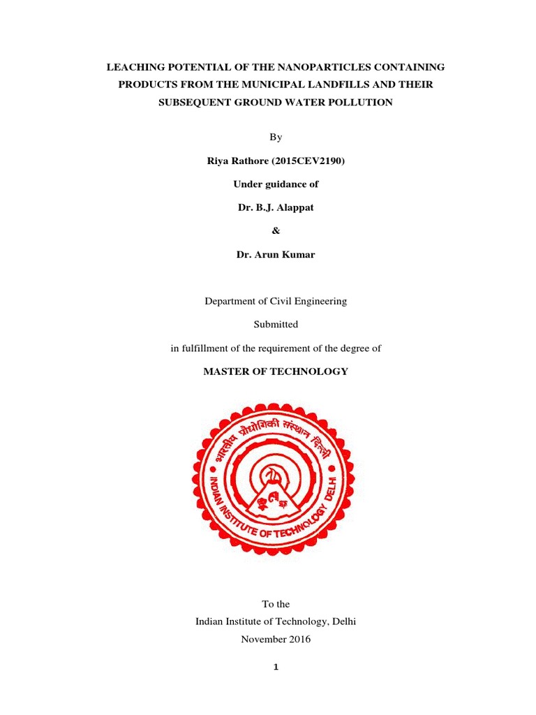MTech Thesis | PDF | Electron Microscope | Nanotechnology