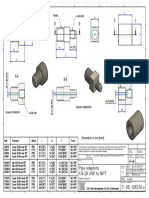 1/4-28 UNF to NPT pipe adapters dimensions