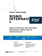 Modul 14 Kepemimpinan Dan Perilaku Karyawan Dalam Bisnis Internasional