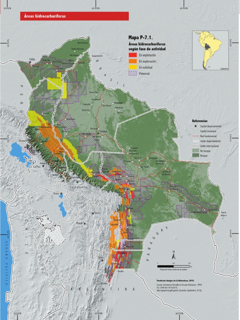 Mapa de Hidrocarburos en Bolivia | PDF | Petróleo | Bolivia
