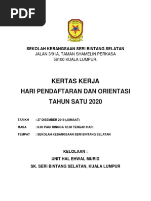 Kertas Kerja Orientasi