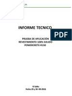 Informe 1 Aplicacion Powercrete R-150