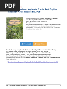 Astanga Samgraha Vagbhata English Translation PDF 9be7afefa PDF