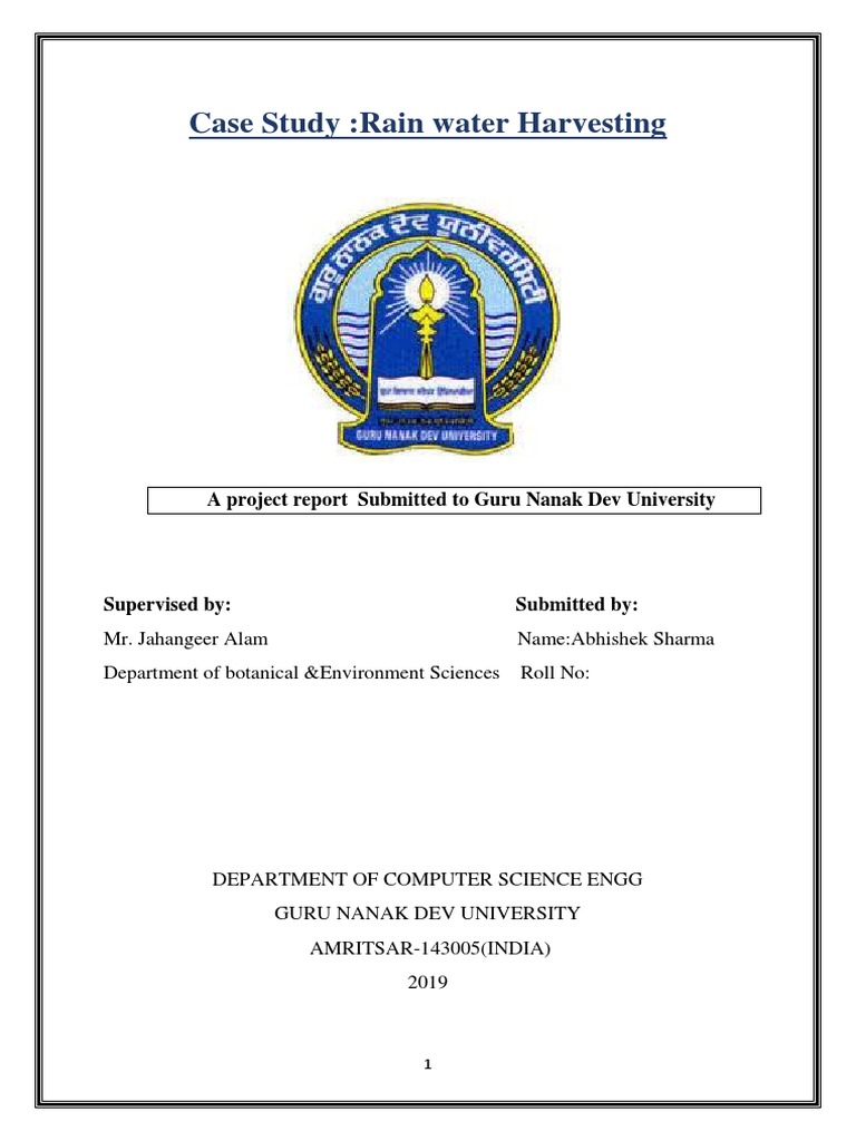 Rainwater Harvesting Project Report | PDF | Groundwater | Surface Runoff