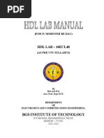 HDL LAB Manual - One