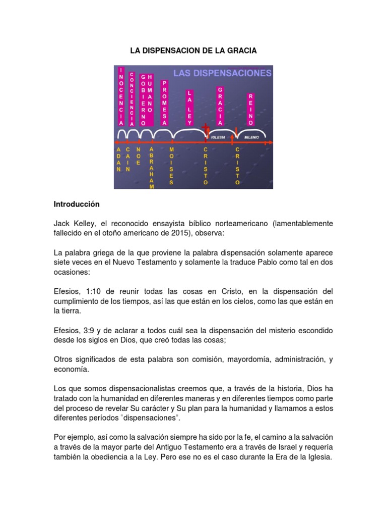 La Dispensacion de La Gracia | PDF | Salvación | Gracia en el cristianismo