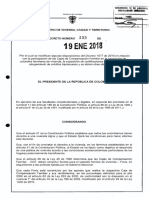 Decreto 133 Del 19 Enero de 2018