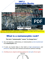 Unit 2 Petrology (Metamorphic Rocks)