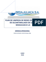 Plan de de Trabajo para Limpieza de Colectores y Buzones