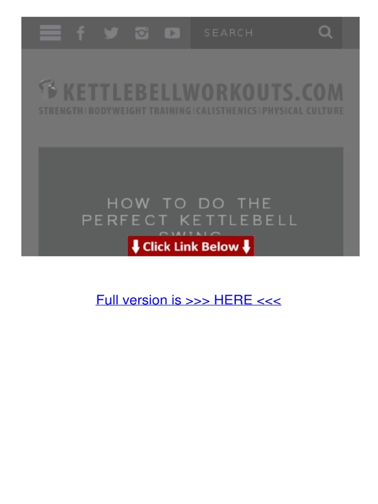 Dan John Kettlebell Swing Form Guide PDF Kettlebell Recreation