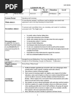 Celta Lesson Plan Procedures Template Pdf