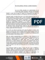 Aspectos Generales de Las Políticas, Reformas y Cambios Educativos