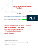 Campbell Biology in Focus 1st Edition - Test Bank