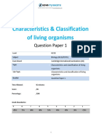 1 Characteristics and Classification of Living Organisms Topic Booklet 1 CIE IGCSE Biology PDF