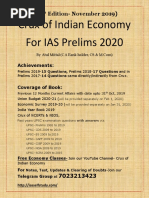 Prelims 2020 Crux of Indian Economy (Nov-2019 Edition) PDF