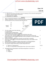 CBSE Class 8 Science Sample Paper Set B PDF