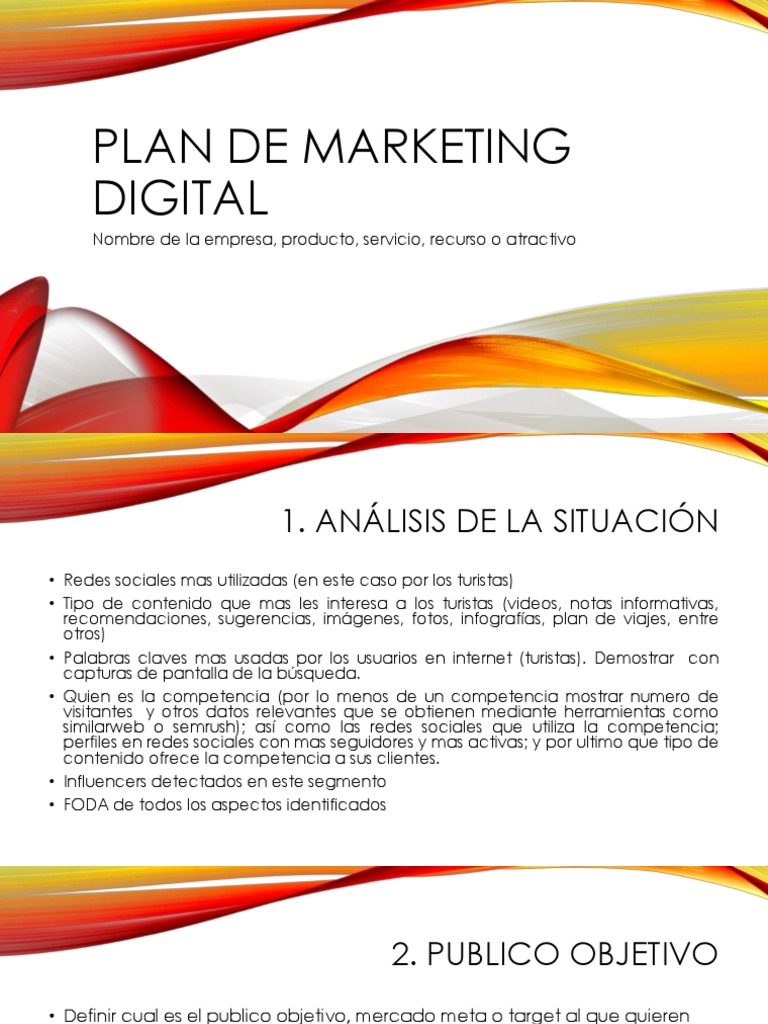 Plantilla Plan de Marketing Digital | PDF | Marketing | Publicidad