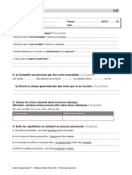 Evaluation - Cahier - Grammaire - 6e - Éd 2011
