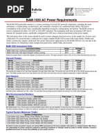 Bam-1020 Power Requirements