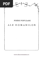 Vasile Alecsandri, Poesii Populare Ale Românilor | PDF